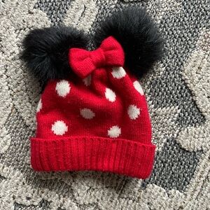 Disney GAP Red and White Polka Dot Kids Hat Minnie Mouse
